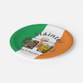 Happy St Patricks Day Ierse vlag Papieren Bordje (Gekanteld)