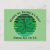 Happy St. Patrick's Day Irish 4 Leaf Clover Briefkaart (Voorkant)
