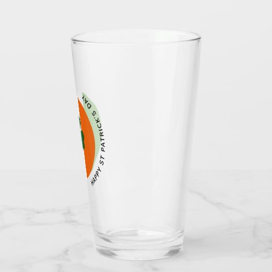 Happy St Patricks Day Irish Flag Clover Frosted Gl Glas (Links)