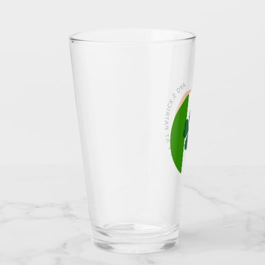 Happy St Patricks Day Irish Flag Clover Frosted Gl Glas (Rechts)