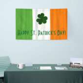 Happy St. Patrick's Day Irish Flag Shamrock Banner (Beurs)