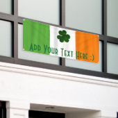 Happy St. Patrick's Day Irish Flag Shamrock Banner (Buitenkant Gebouw)