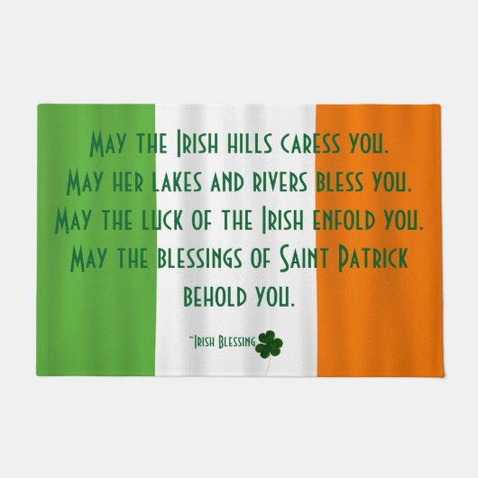 Happy St. Patrick's Day Irish Flag Shamrock Clover Deurmat (Voorkant)