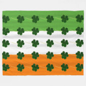 Happy St. Patrick's Day Irish Flag Shamrock Clover Fleece Deken (Voorkant (Horizontaal))