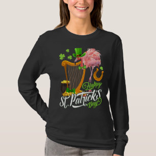 Happy St Patrick's Day Irish Flamingo Green Lucky T-shirt