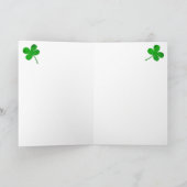 Happy St. Patricks Day Irish Green Shamrock Clover Kaart (Binnen)