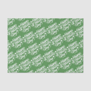 Happy St Patricks Day Irish Green Shamrock Custom Tissuepapier