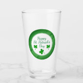 Happy St. Patrick's Day Irish Green Shamrock Glas (Voorkant)