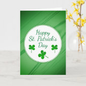 Happy St. Patrick's Day Irish Green Shamrock Kaart (Gele Bloem)
