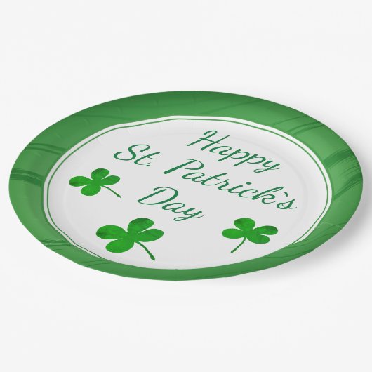 Happy St. Patrick's Day Irish Green Shamrock Papieren Bordje (Gekanteld)