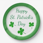 Happy St. Patrick's Day Irish Green Shamrock Papieren Bordje (Voorkant)