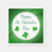 Happy St. Patrick's Day Irish Green Shamrock Servet (Voorkant)