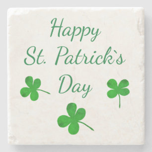 Happy St. Patrick's Day Irish Green Shamrock Stenen Onderzetter