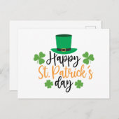 Happy St. Patrick's Day Irish Pride Shamrock Lucky Briefkaart (Voorkant / Achterkant)