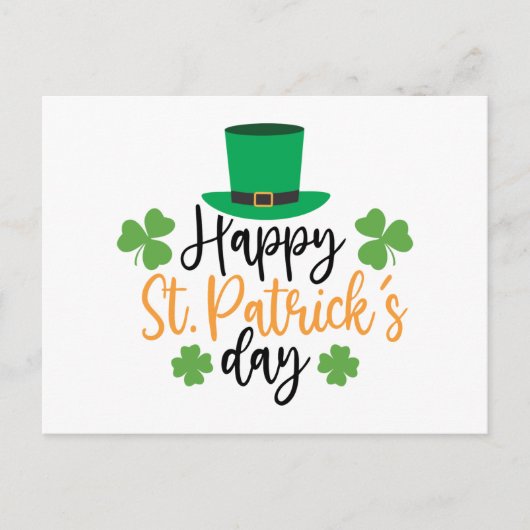 Happy St. Patrick's Day Irish Pride Shamrock Lucky Briefkaart (Voorkant)