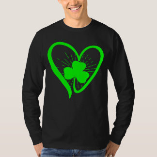 Happy St Patrick's Day Irish Shamrock Heart Family T-shirt