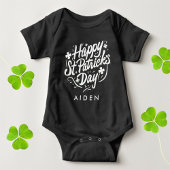 Happy St Patricks Day Irish Shamrock Personalized Romper