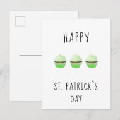 Happy St. Patrick's day Irland Green Muffins Briefkaart (Voorkant / Achterkant)