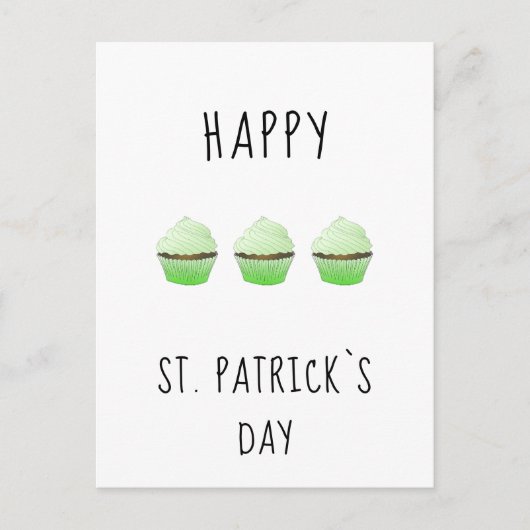 Happy St. Patrick's day Irland Green Muffins Briefkaart (Voorkant)