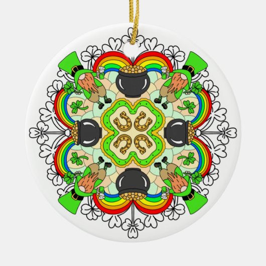 Happy St Patrick's Day Keramisch Ornament (Voorkant)