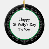 Happy St Patrick's Day Keramisch Ornament (Achterkant)