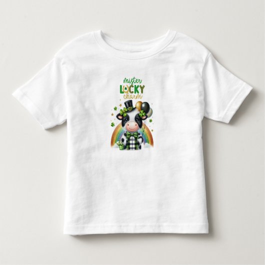 Happy St. Patrick's Day Koe Kinder Shirts (Voorkant)