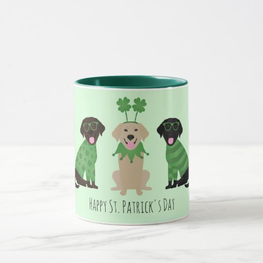Happy St Patricks Day Labrador Retriever Honden Mok (Midden)