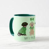 Happy St Patricks Day Labrador Retriever Honden Mok (Voorkant links)
