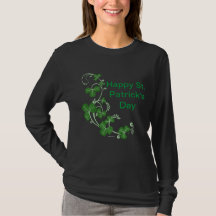 Happy St. Patrick's Day Lange hoes Shirt vrouwen