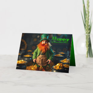 Happy St Patrick's Day Leprechaun HGC04 Kaart