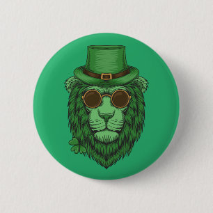 Happy St. Patrick's Day   Leprechaun Lion Ronde Button 5,7 Cm