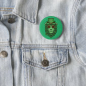 Happy St. Patrick's Day | Leprechaun Lion Ronde Button 5,7 Cm (In situ)