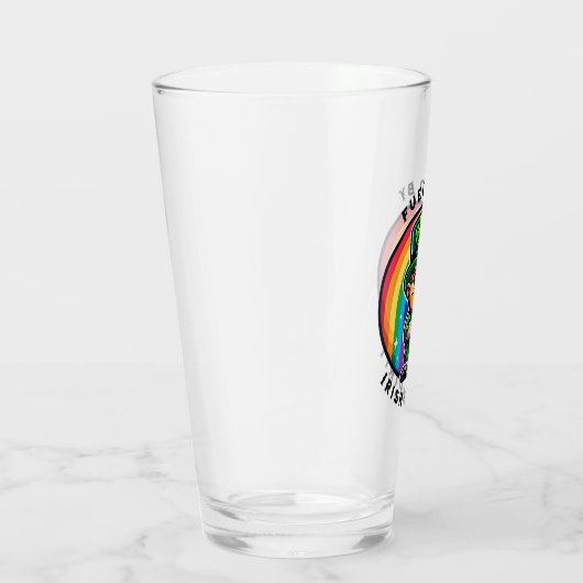 Happy St Patrick's Day Leprechaun met Groen Bier Glas (Rechts)