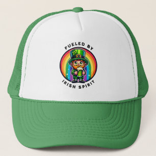 Happy St Patrick's Day Leprechaun met Groen Bier Trucker Pet