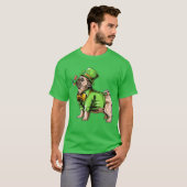 Happy St. Patrick's Day | Leprechaun Pug T-shirt (Voorkant volledig)