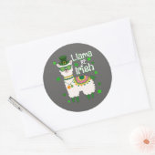 Happy St. Patrick's Day LIama autocollant (Enveloppe)