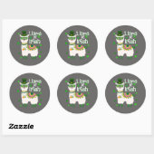 Happy St. Patrick's Day LIama autocollant (Feuille)