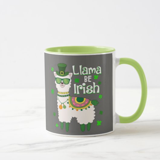 Happy St. Patrick's Day Llama mok (Rechts)