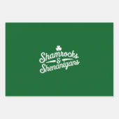 Happy St Patricks Day Lucky Shamrock & Shenanigans Inpakpapier Vel (Voorkant)
