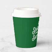 Happy St Patricks Day Lucky Shamrock & Shenanigans Papieren Bekers (Rechts)