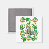 Happy St. Patrick's Day Magnets Hoefijzer Magneet (Voorkant / Achterkant)