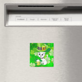 Happy St. Patrick's Day Magnets Shamrock Cat Beer Magneet (Insitu (Vaatwasser))