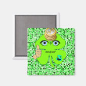 Happy St. Patrick's Day Magnets Shamrock Magneet (Voorkant / Achterkant)