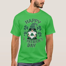 Happy St Patricks Day met Schattigee Ierse gnoom T-shirt