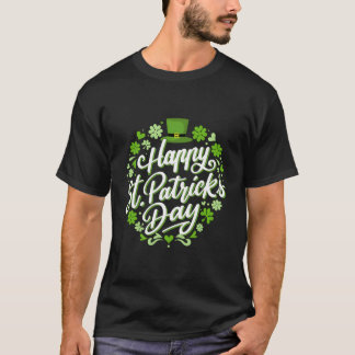 Happy St Patricks Day met Shamrocks voor het Ierse T-shirt