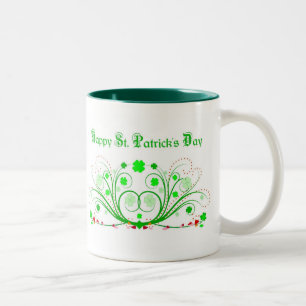 Happy St. Patricks Day Mok - Celtic Scrolls