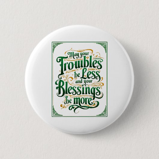 Happy St. Patrick's Day Motivational Quote Apparel Ronde Button 5,7 Cm (Voorkant)