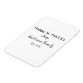 Happy st. Patrick's day name family place simple g Magneet (Linkerzijde)