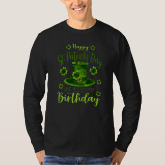 Happy St Patricks Day over mijn geboortedag , gebo T-shirt