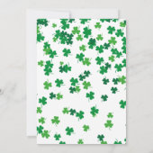 Happy St Patricks Day Party Leprechaun & Shamrocks Kaart (Achterkant)